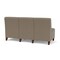 Lesro Siena Lounge Reception Armless 3 Seat Tandem Seating No Center Arms, Walnut, MD Farro Upholstery SN3102 - alternate 3